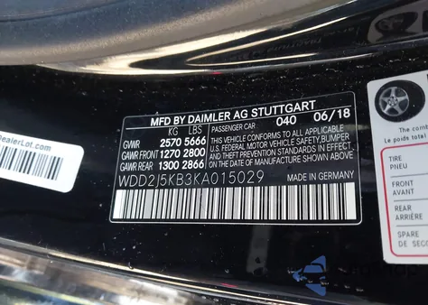 2019 Mercedes-Benz Cls 450 4Matic z USA, uszkodzony, nr VIN WDD2J5KB3KA015029